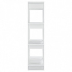 Bücherregal/Raumteiler Weiß 80x30x123,5 cm