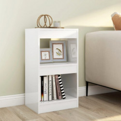 Bücherregal/Raumteiler Hochglanz-Weiß 40x30x72 cm