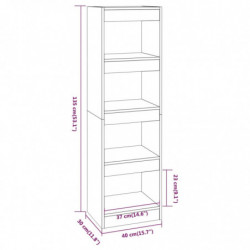 Bücherregal/Raumteiler Betongrau 40x30x135 cm