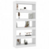 Bücherregal/Raumteiler Weiß 80x30x166 cm Spanplatte
