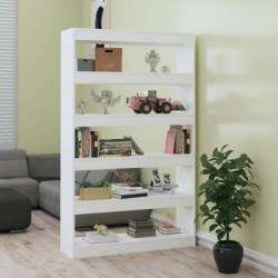 Bücherregal/Raumteiler Hochglanz-Weiß 100x30x166 cm