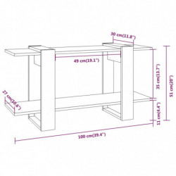 Bücherregal Räuchereiche 100x30x51 cm Holzwerkstoff