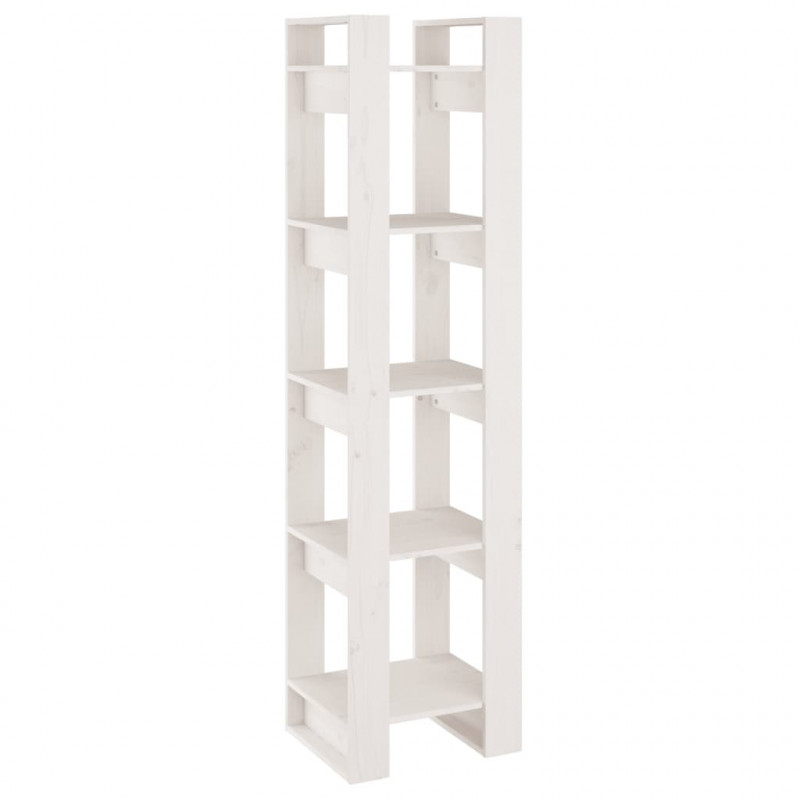 Kiefer Weiß Bücherregal/Raumteiler cm 41x35x160 Massivholz