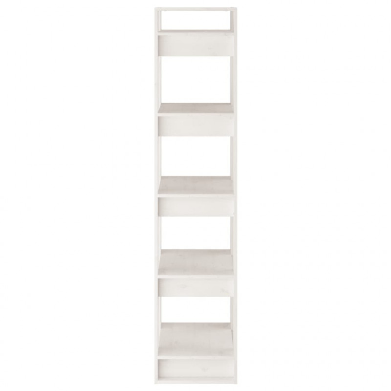 Bücherregal/Raumteiler Weiß 41x35x160 cm Massivholz Kiefer
