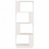 Bücherregal/Raumteiler Weiß 51x25x132 cm Massivholz Kiefer