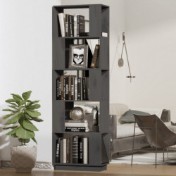 Bücherregal/Raumteiler Grau 51x25x163,5 cm Massivholz Kiefer