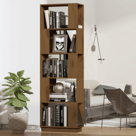 Bücherregal/Raumteiler Honigbraun 51x25x163,5 cm Massivholz