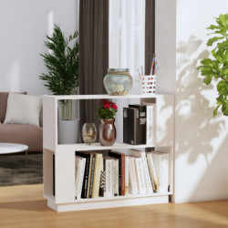 Bücherregal/Raumteiler Weiß 80x25x70 cm Massivholz Kiefer