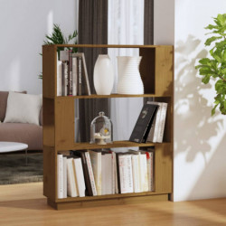 Bücherregal/Raumteiler Honigbraun 80x25x101 cm Massivholz
