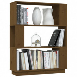 Bücherregal/Raumteiler Honigbraun 80x25x101 cm Massivholz