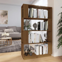 Bücherregal/Raumteiler Honigbraun 80x25x132 cm Massivholz