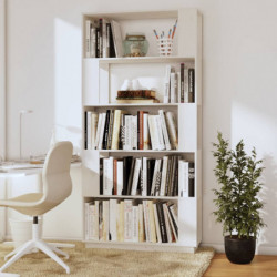 Bücherregal/Raumteiler Weiß 80x25x163,5 cm Massivholz Kiefer