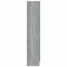 Vitrinenschrank Grau Sonoma 82,5x30,5x150 cm Holzwerkstoff