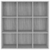 Bücherschrank Grau Sonoma 98x30x98 cm