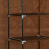 Kleiderschrank mit Fächern und Stangen Braun 150x45x175cm Stoff