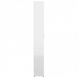 Garderobenschrank Hochglanz-Weiß 55x25x189 cm Spanplatte