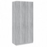 Kleiderschrank Grau Sonoma 90x52x200 cm Holzwerkstoff