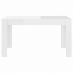 Esstisch Hochglanz-Weiß 140x74,5x76 cm Spanplatte
