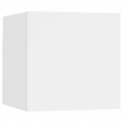 Nachttische 2 Stk. Weiß 30,5x30x30 cm Spanplatte