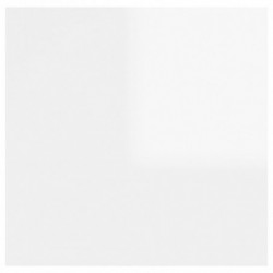 Nachttisch Hochglanz-Weiß 30,5x30x30 cm Spanplatte