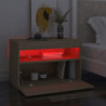 Nachttisch mit LED-Leuchten Sonoma-Eiche 60x35x40cm Spanplatte