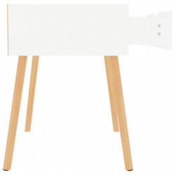 Nachttisch Hochglanz-Weiß 40x40x56 cm Spanplatte