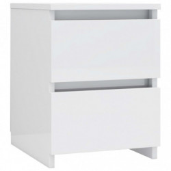 Nachttisch Hochglanz-Weiß 30x30x40 cm Holzwerkstoff