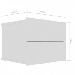 Nachttisch Weiß 40x30x30 cm Holzwerkstoff