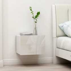 Nachttisch Hochglanz-Weiß 40x30x30 cm Holzwerkstoff