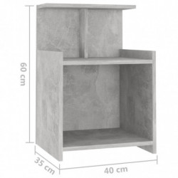 Nachttisch Betongrau 40x35x60 cm Spanplatte