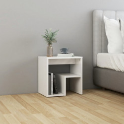 Nachttisch Hochglanz-Weiß 40x30x40 cm Holzwerkstoff