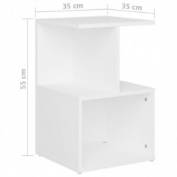 Nachttisch Weiß 35x35x55 cm Spanplatte
