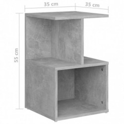 Nachttische 2 Stk. Betongrau 35x35x55 cm Holzwerkstoff