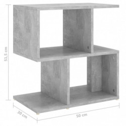 Nachttische 2 Stk. Betongrau 50x30x51,5 cm Holzwerkstoff