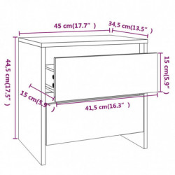 Nachttisch Sonoma-Eiche 45x34,5x44,5 cm Spanplatte