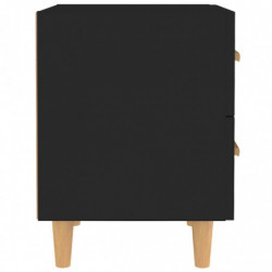 Nachttische 2 Stk. Schwarz 40x35x47,5 cm