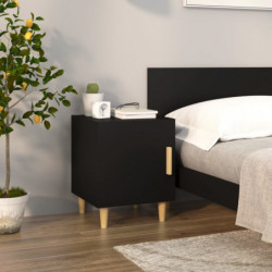 Nachttische 2 Stk. Schwarz Holzwerkstoff