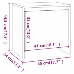 Nachttisch Braun Eiche 45x34x44,5 cm Spanplatte