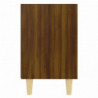 Nachttisch mit Massivholz-Beinen Braun Eichen-Optik 40x30x50 cm