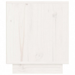 Nachttisch Weiß 40x34x40 cm Massivholz Kiefer