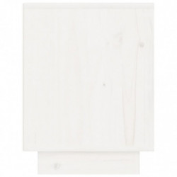 Nachttisch Weiß 40x30x40 cm Massivholz Kiefer