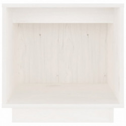 Nachttische 2 Stk. Weiß 40x30x40 cm Massivholz Kiefer