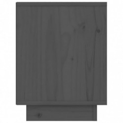 Nachttisch Grau 40x30x40 cm Massivholz Kiefer