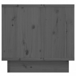 Nachttisch Grau 35x34x32 cm Massivholz Kiefer