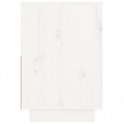 Nachttisch Weiß 60x34x51 cm Massivholz Kiefer