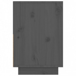 Nachttisch Grau 60x34x51 cm Massivholz Kiefer