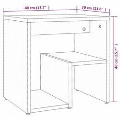 Nachttische 2 Stk. Braun Eichen-Optik 40x30x40 cm Holzwerkstoff