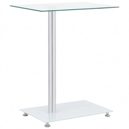 Beistelltisch U-Form Transparent 45x30x58 cm Hartglas