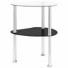 Beistelltisch mit 2 Ablagen Transparent 38x38x50 cm Hartglas