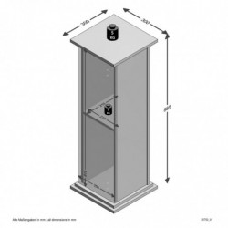 FMD Beistelltisch mit Tür 88,5 cm Antik-Stil Dunkelbraun